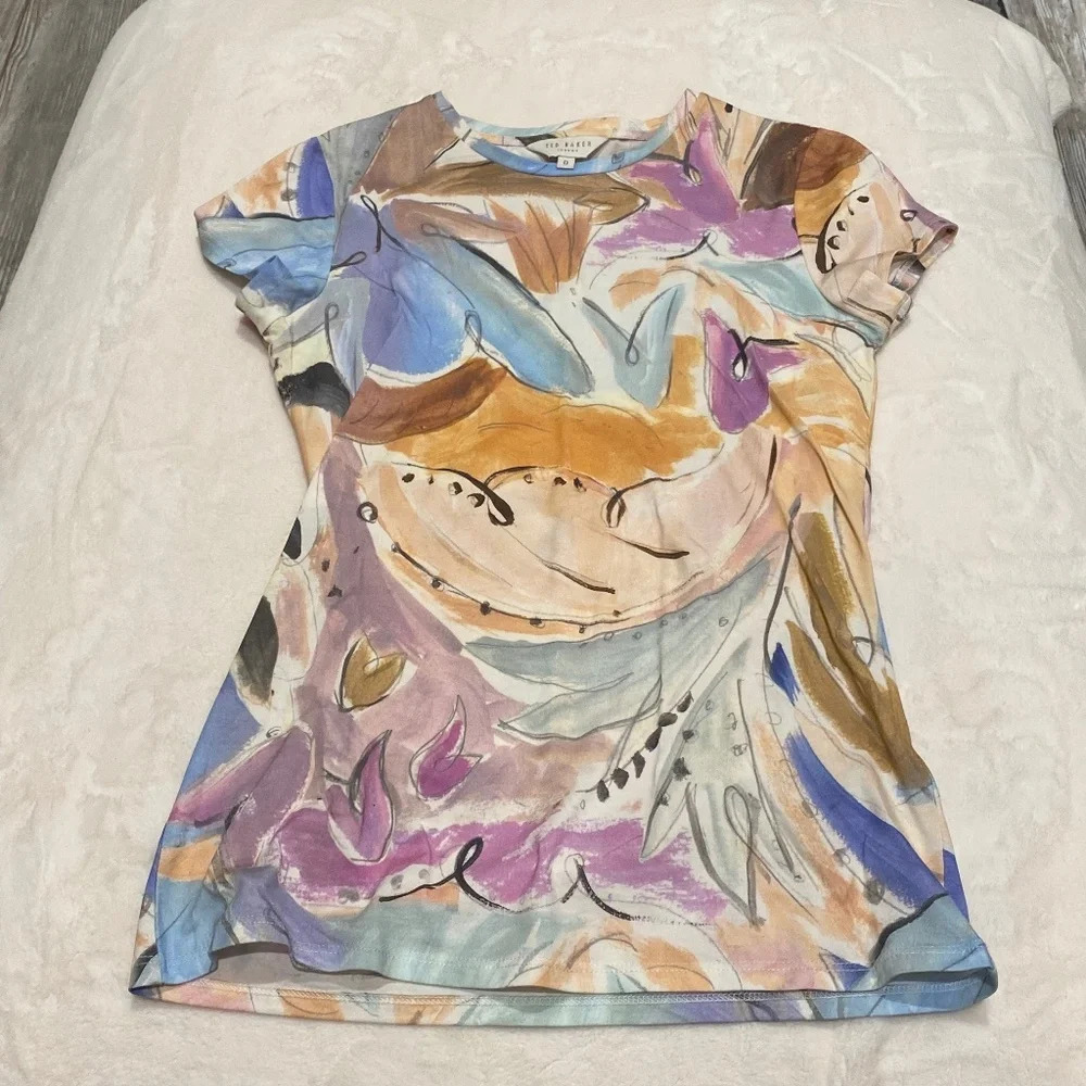 Ted Baker Rosian Printed Tee 16628 - Picture 4 of 11